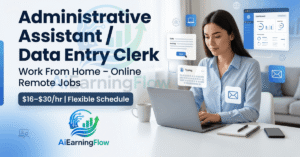Administrative Assistant / Data Entry Clerk (Work From Home – Online) Remote Jobs