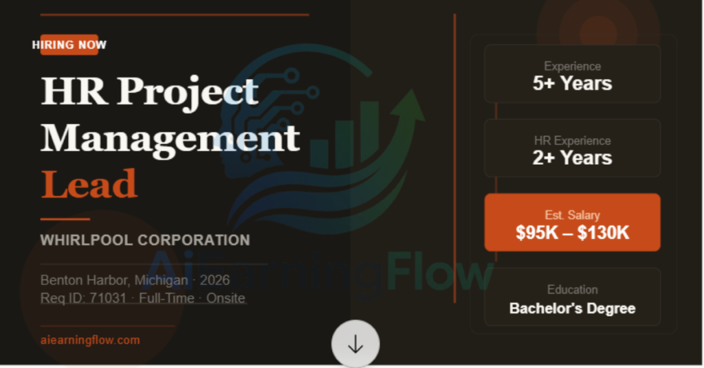 HR Project Management Lead Jobs in Benton Harbor MI 2026 apply